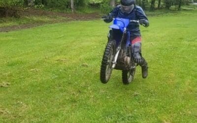 A little front and lofting practice in the rain on the range yesterday. We went straight from here into the trails on our property where this new student was crossing logs in no time. Wet ones, at that! Great stuff. #dirtbikeclass #dirtbikelessons #dirtbiketraining #dirtbikeriding #tdbablog